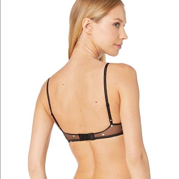 DKNY Black Bra with White Star Design - Picture 3 of 4